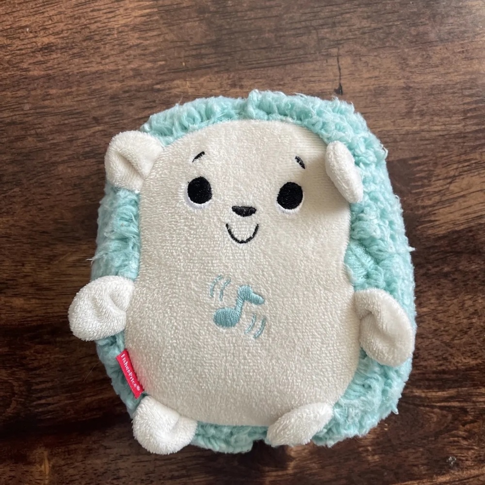 Fisher Price Baby Hedgehog Calming Vibes Plush Stuff Animal 6 Inch Soother Blue